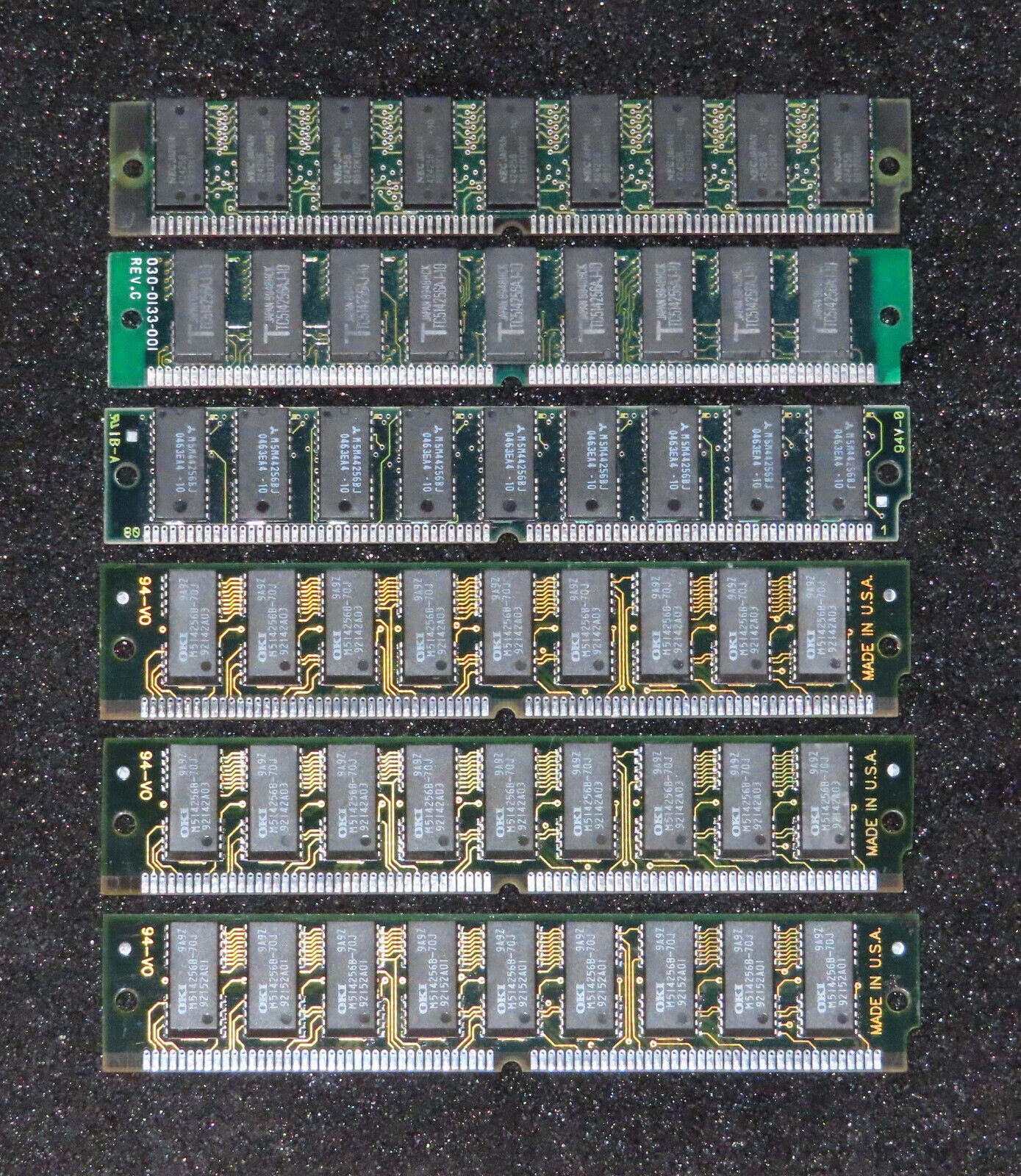 Very Rare Vintage 6 x 2MB FPM 80-pin SIMM Memory With Parity (70ns & 100ns)