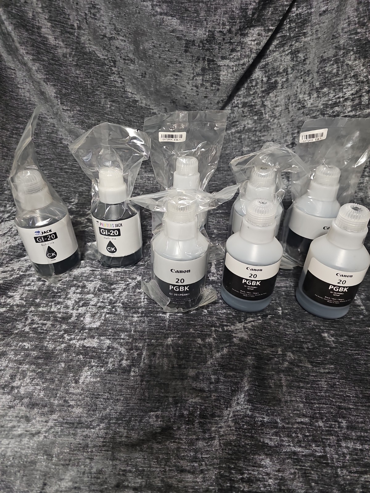 Printer Black Refill Ink GI-20  Lot  Of  7 Bottles