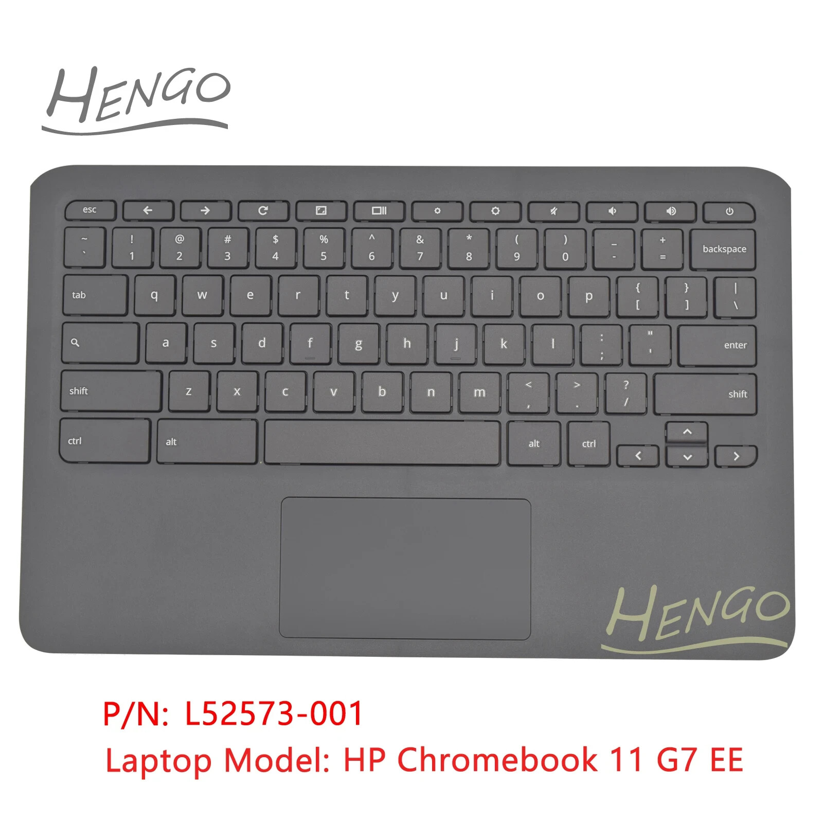 L52573-001 New For HP Chromebook 11 G7 EE Upper Case Palmrest Keyboard Touchpad