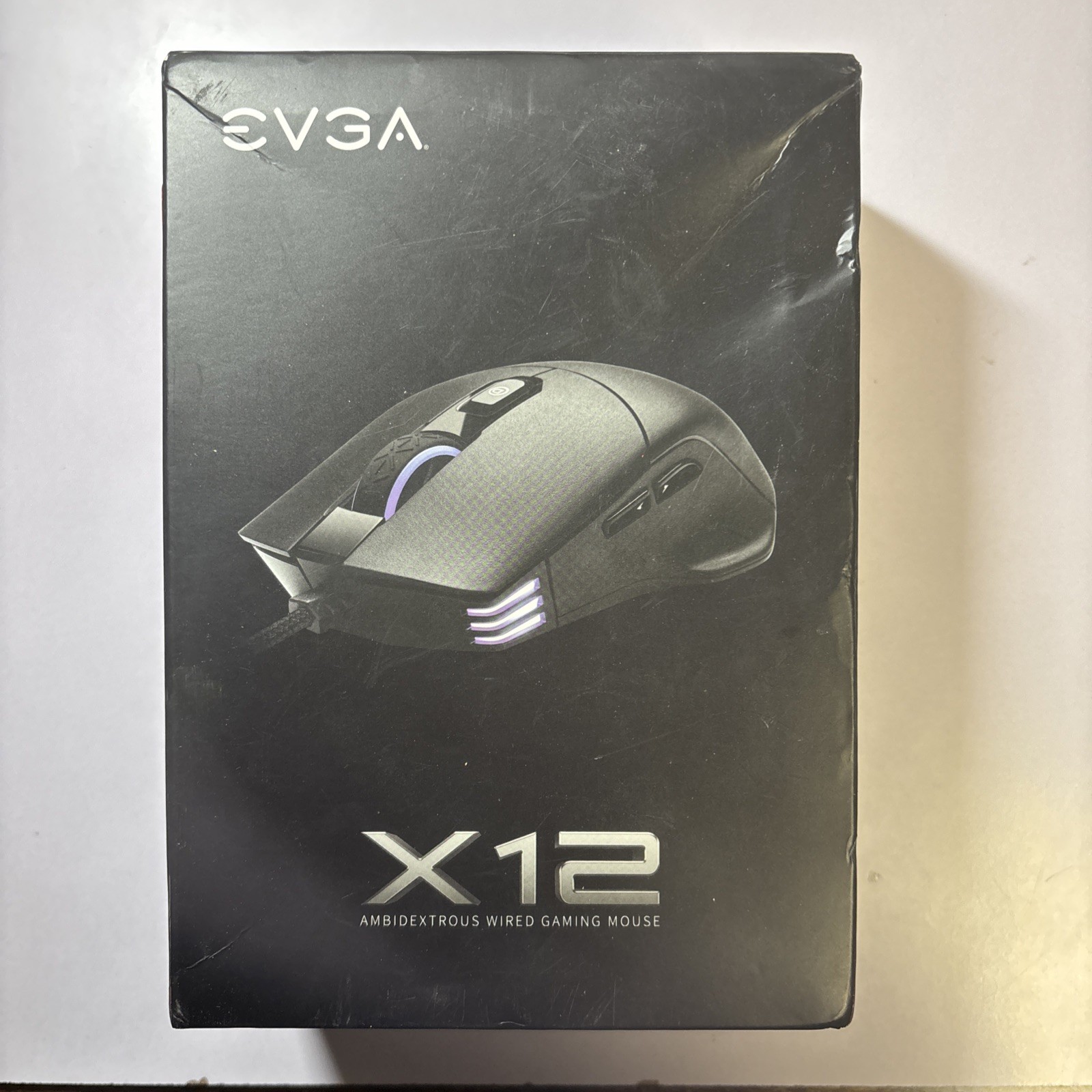 EVGA X12 Wired Gaming Mouse White 8k Dual Sensor 8 Buttons Light NEW SEALED
