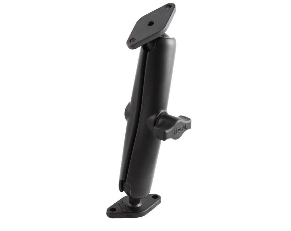 RAM Mount RAM-B-102U-C Diamond Plate Double Socket Arm B Size Long Ball New