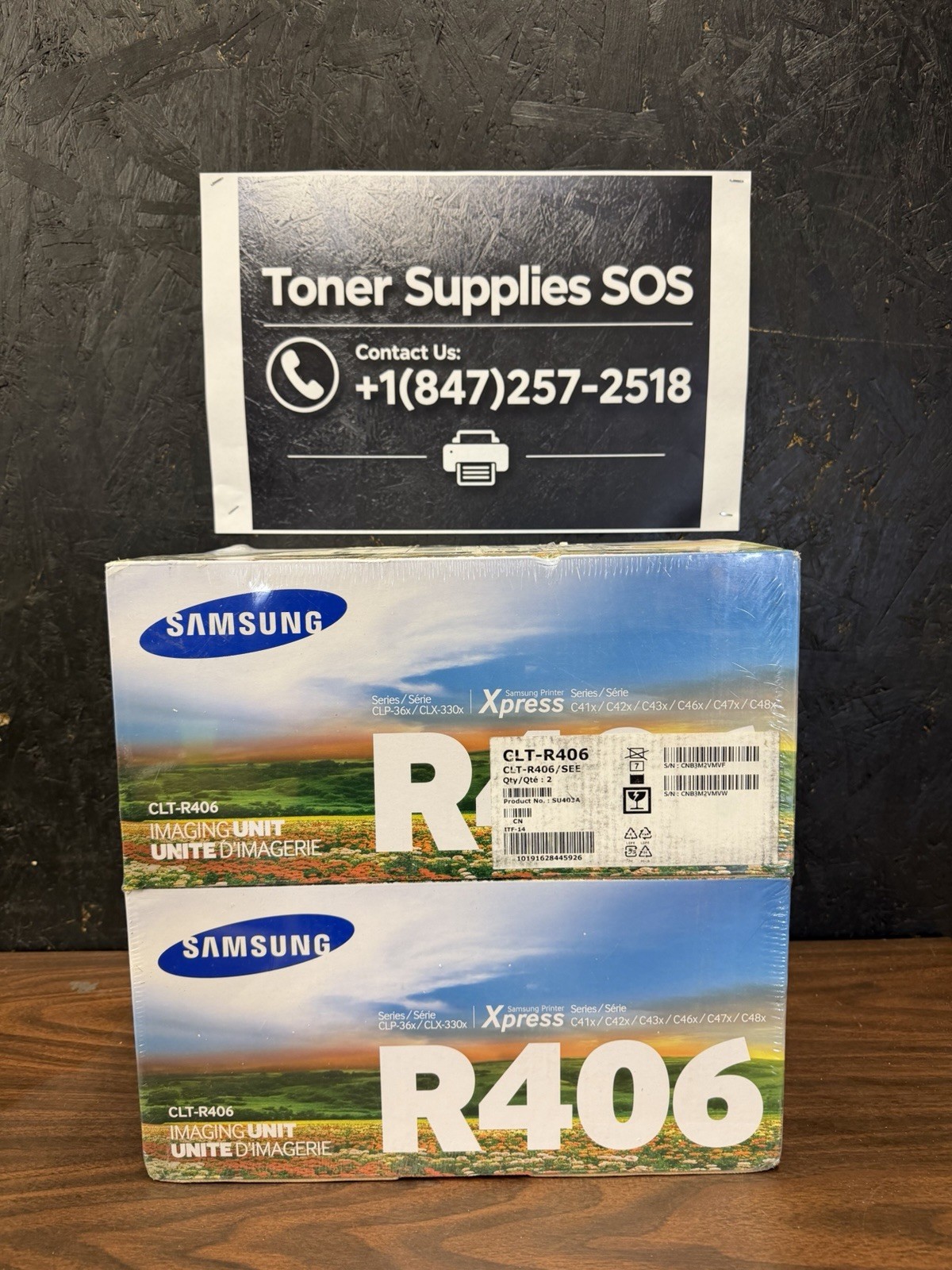 2-Pack Genuine Samsung CLT-R406 SU403A Imaging Drum Unit OEM NEW SEALED