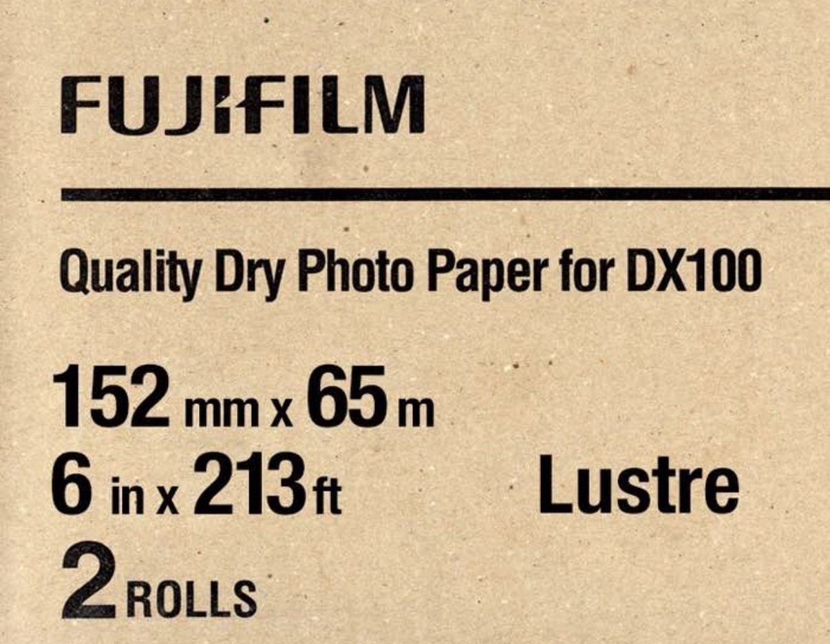  Fujifilm DX100 Paper Glossy 6”x213' (2-Pack)