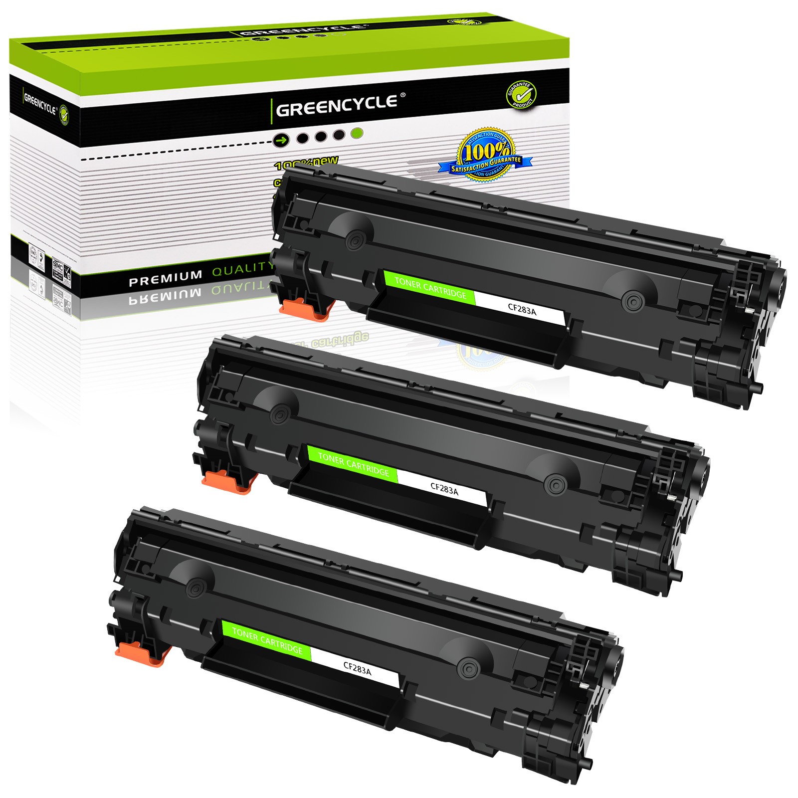 3PK Black CF283A Toner Fits For HP LaserJet Pro MFP M201dw M201dw M225dn M225dw