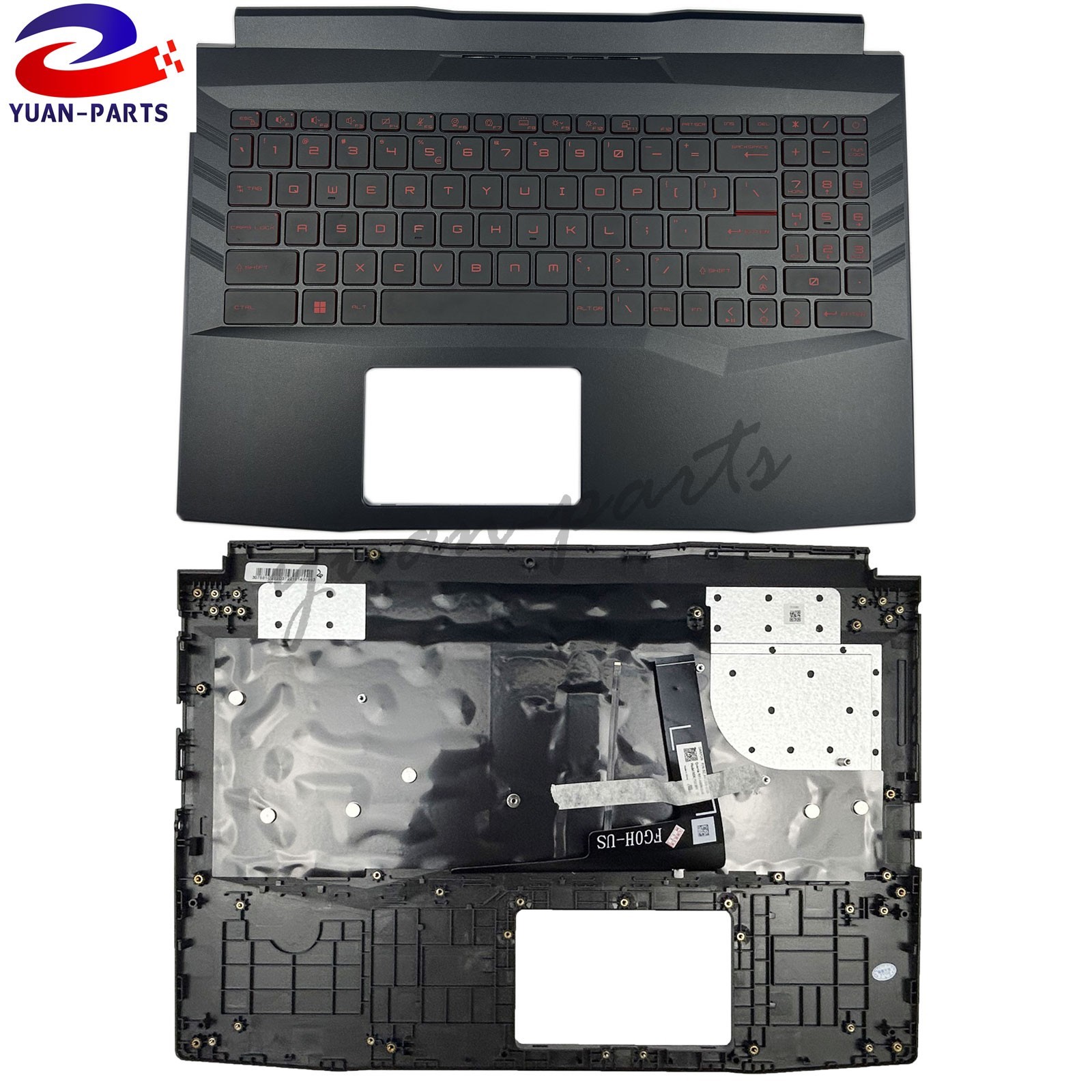 New MSI GL66 MS-1581 1582 1583 11UGK Palmrest Keyboard Red Backlit 307581C221 US