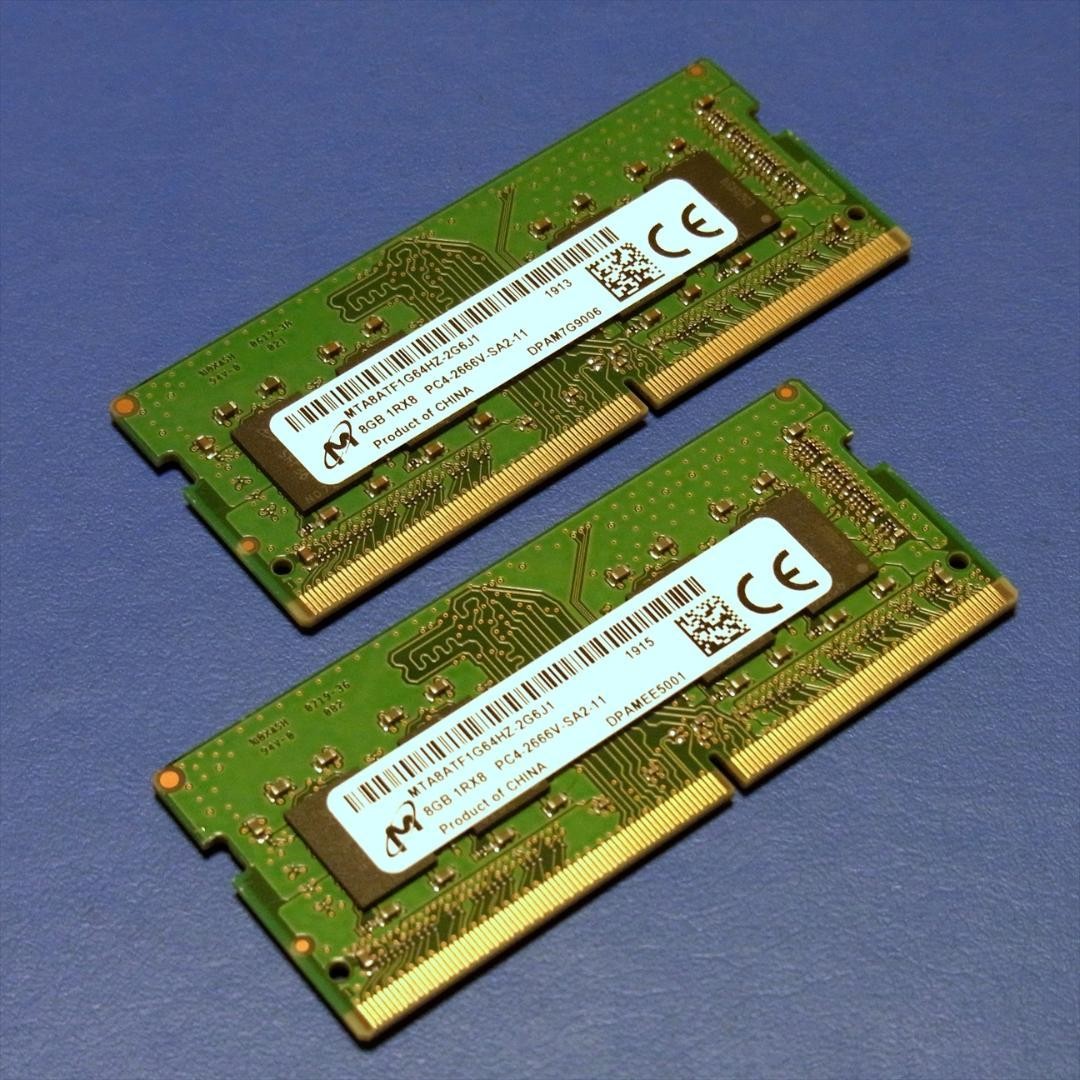 Micron DDR4-2666V 16GB 8GBx2 Notebook Mini PC Memory SO-DIMM Tested