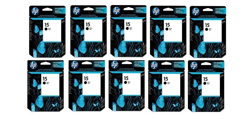 10 Genuine Factory Sealed HP 15 Inkjet Cartridges C6615A Black Boxes 2011-2020