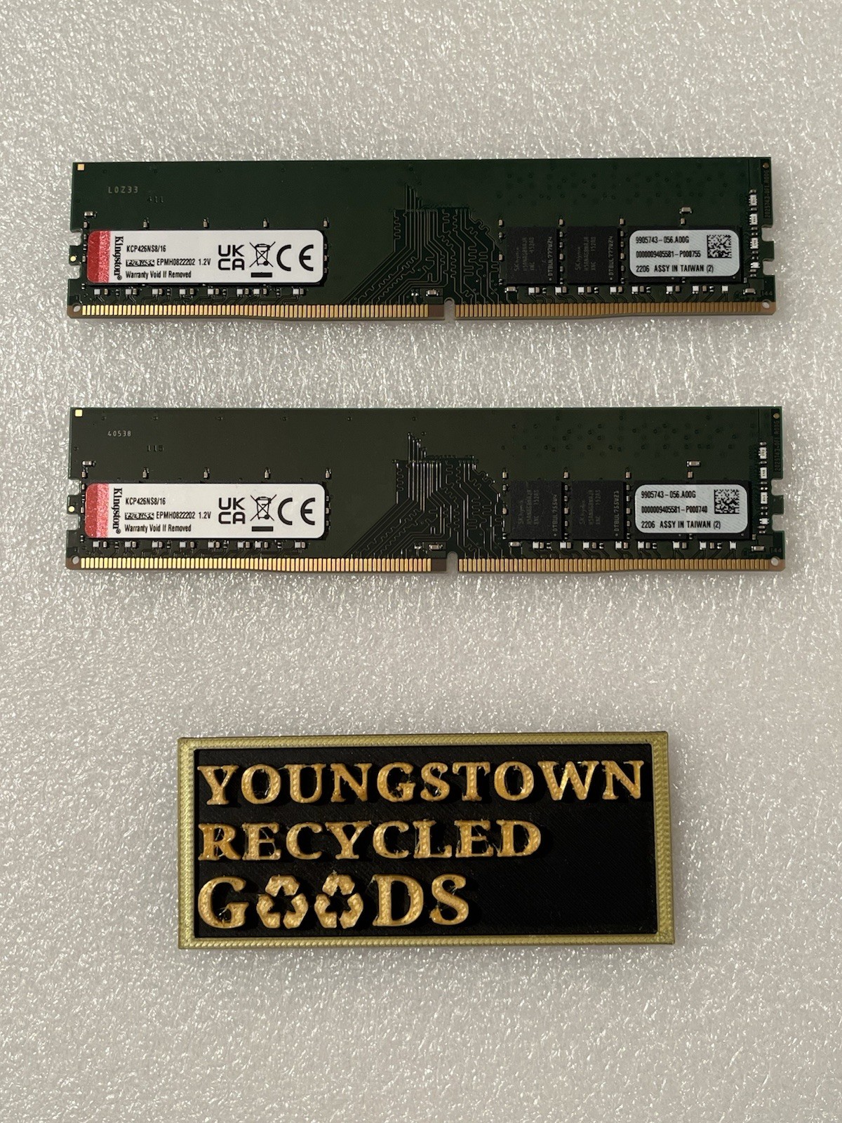 KINGSTON 32GB DESKTOP RAM KIT 2 X 16GB PC4-21300 DDR4 2666MHz 1Rx8 KCP426NS8/16
