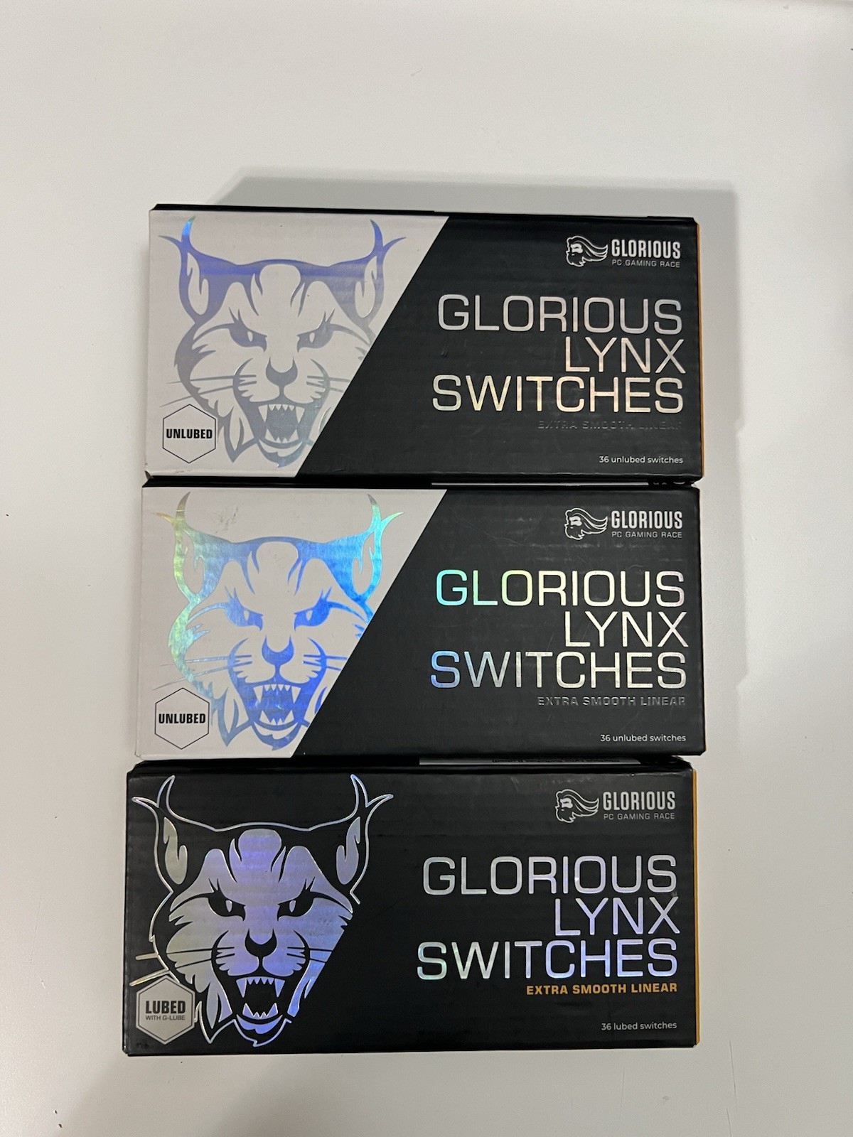 Glorious Lynx Switches Hand lubed 3 pack