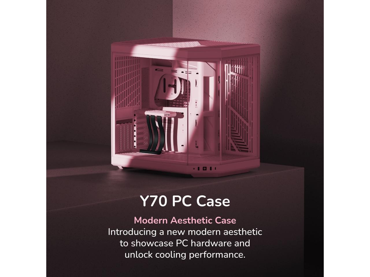 HYTE CS-HYTE-Y70-SM Strawberry Milk ABS / Steel / Tempered Glass Dual Chamber