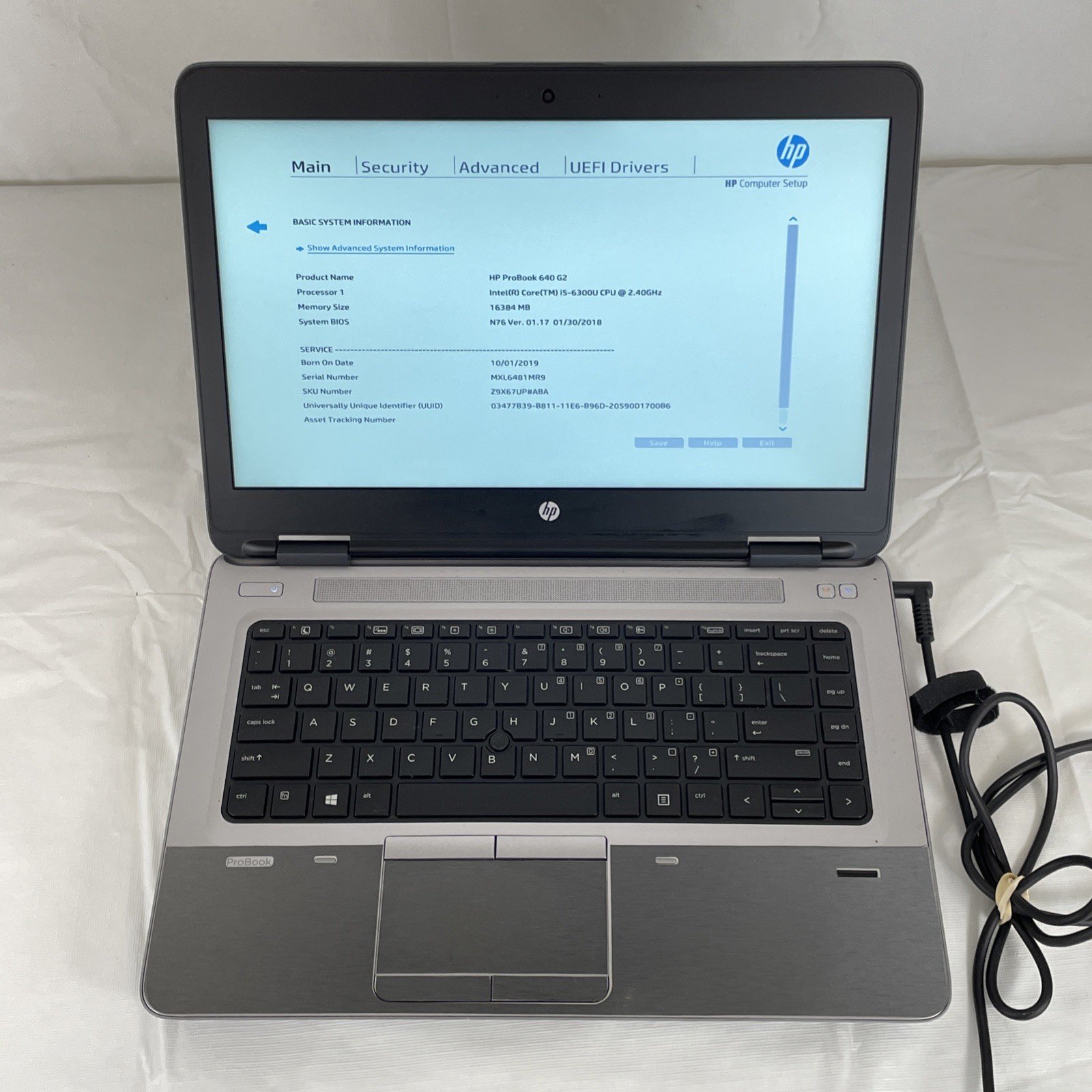 HP ProBook 640 G2 Laptop | i5-6300U @2.40GHz, 16GB RAM | No OS/HDD | Bad Battery