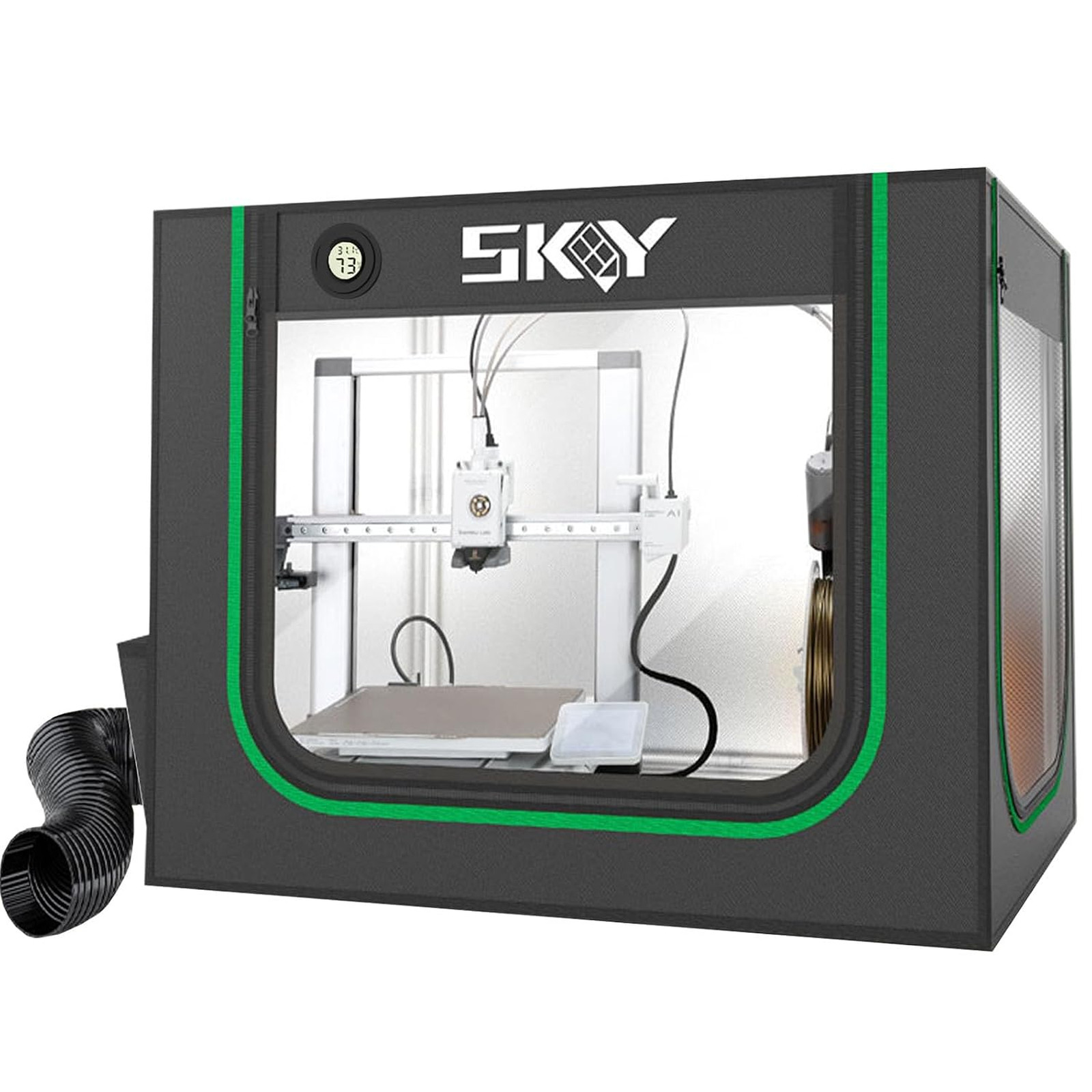 3D Printer Enclosure with LED Light, Smoke Exhaust Kit