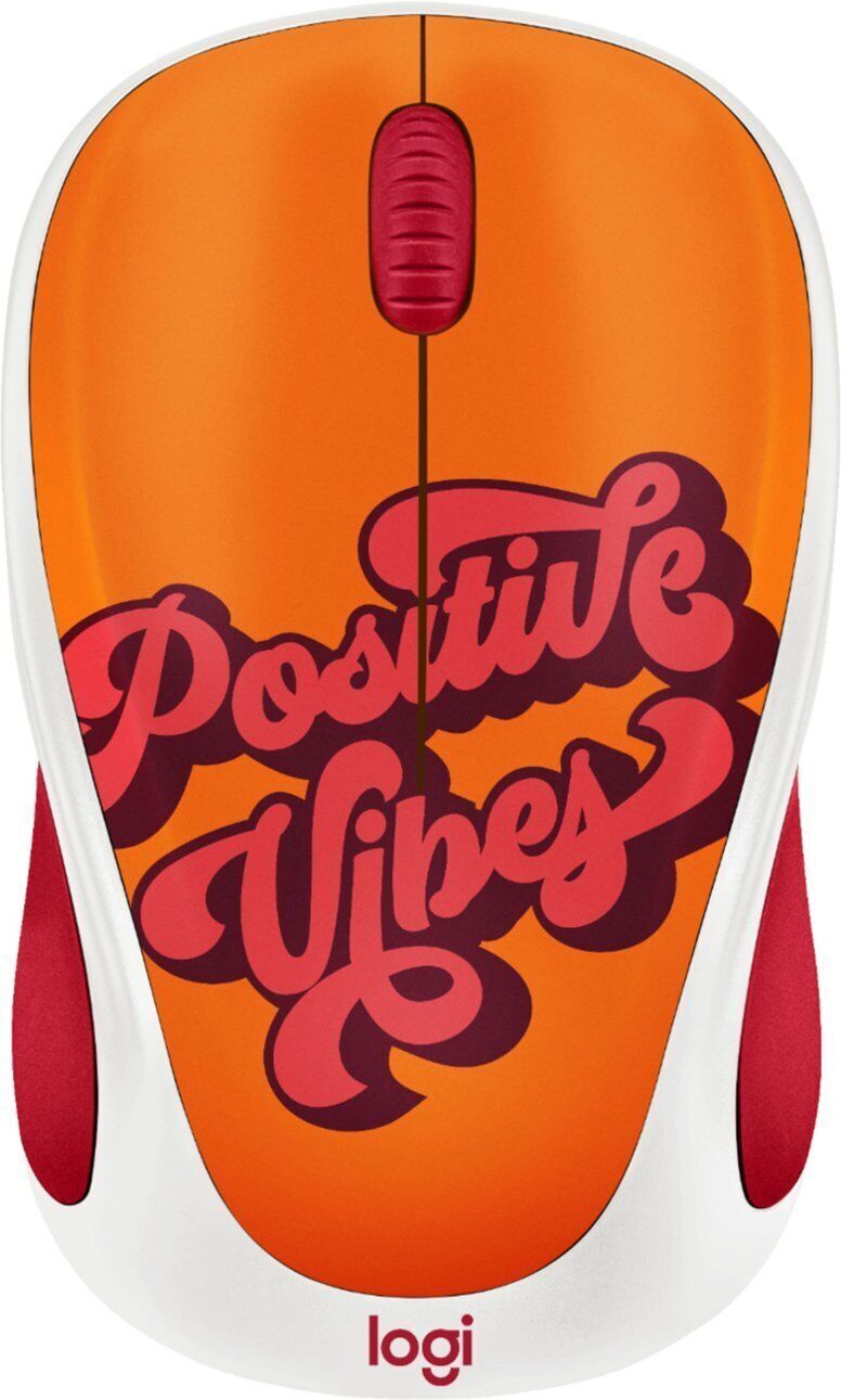 Logitech - Design Collection Limited Edition Designs  Wireless Mouse - Positive