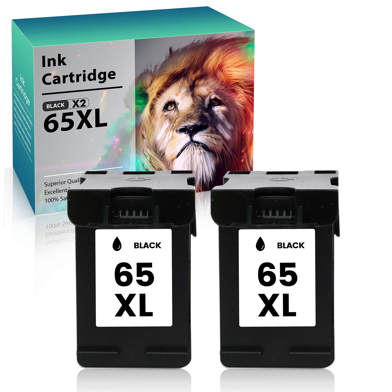 65XL Ink Replacement for HP DeskJet 3758 3772 2722 3723 ENVY 5052 5055 Printers