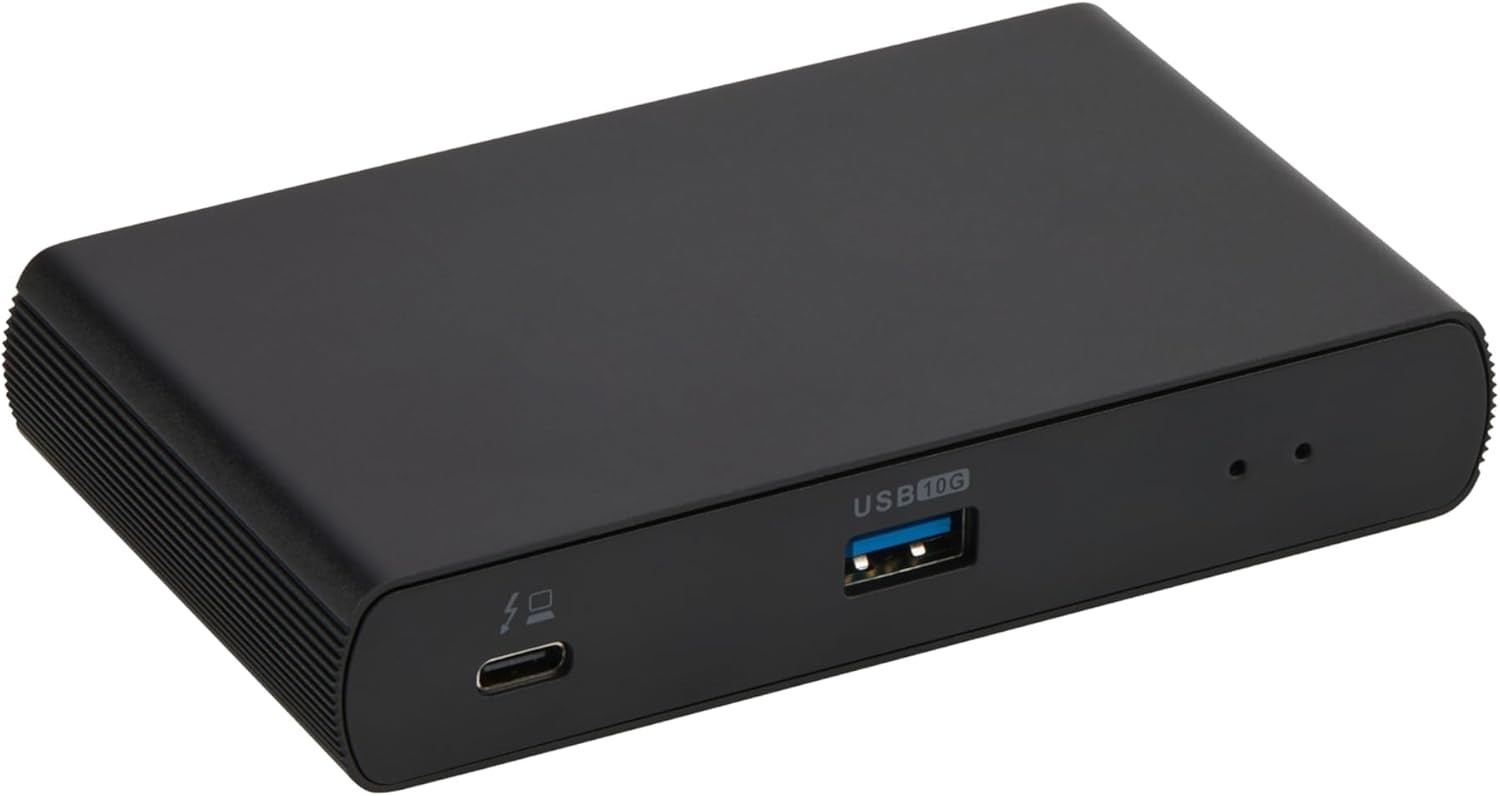 Amazon Basics 85W Thunderbolt 4 USB 4 Docking Station, Dual Display (Black)