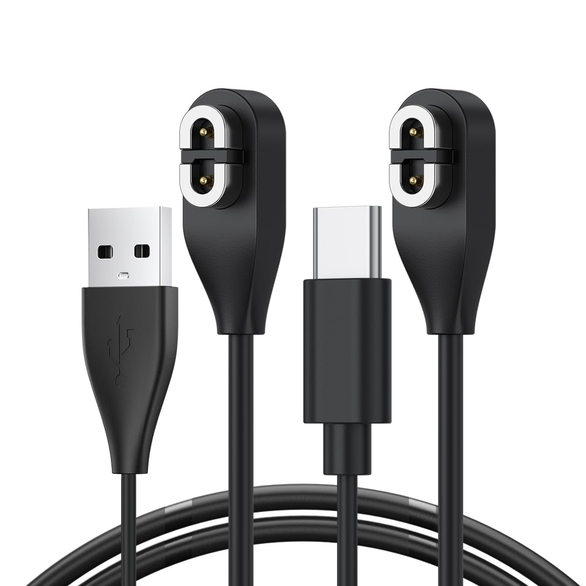 Meliya 2 Pack Compatible for Shokz Charging Cable, USB&USB-C Magnetic 60CM*2