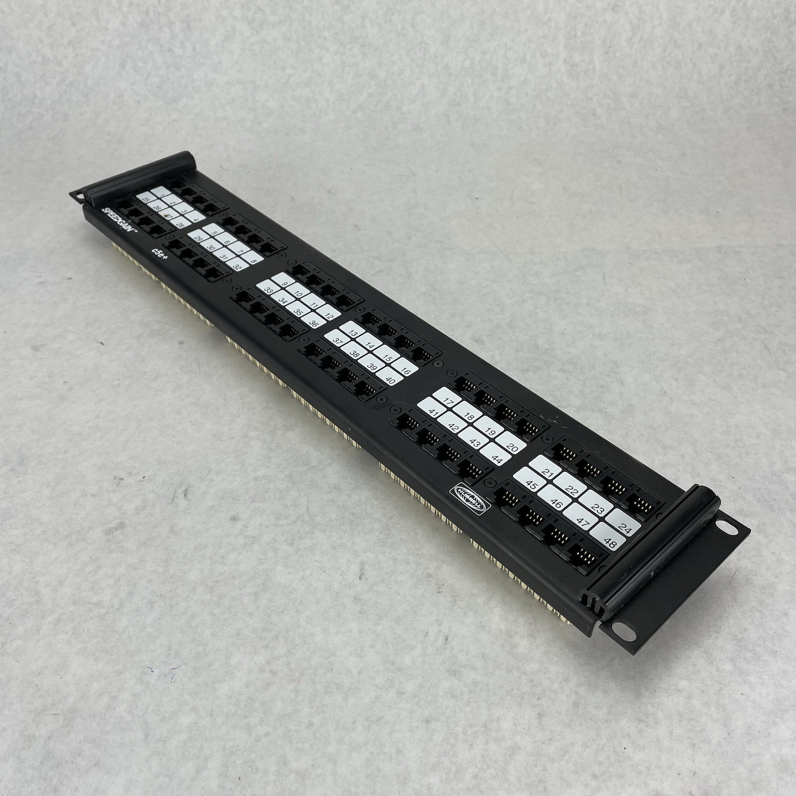Hubbell P5E48UE SpeedGain C5E+ 2U 48-Port Rack Mountable Patch Untested