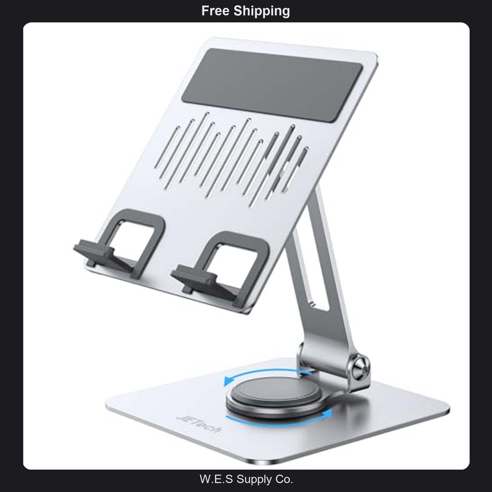 JETech Swivel Tablet Stand for 4-13 Inch Tablets and Smartphones Silver