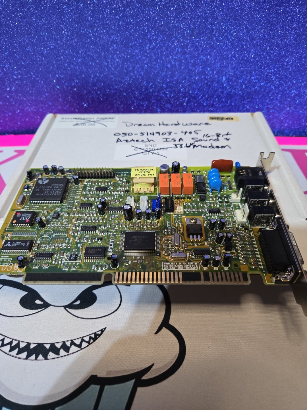 Aztech 33.6K Modem / SRS  Sound 16bit ISA Card I38-MMSN855 / 050-514903-405