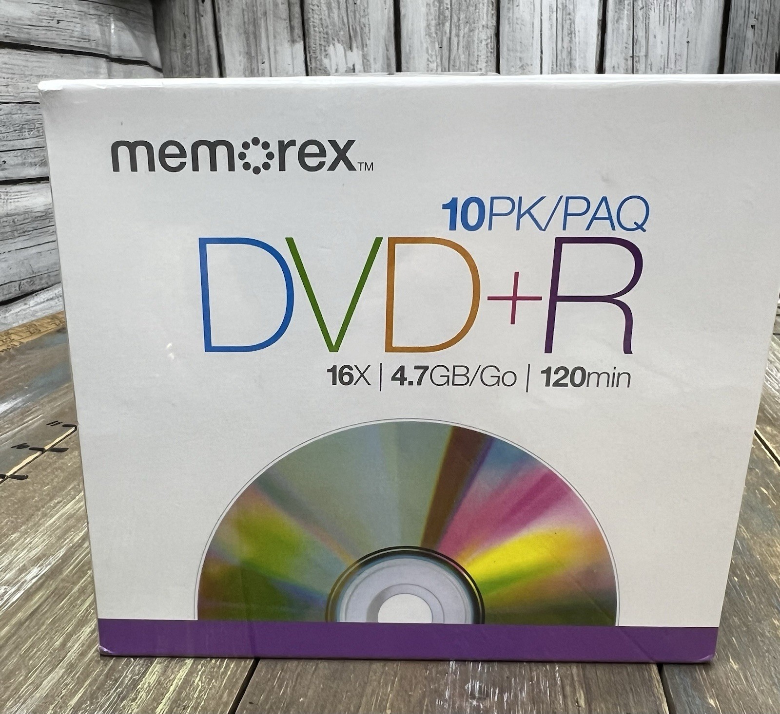 Memorex DVD-R 10 Pack 16X, 4.7GB 120 min W/Jewel Cases New Sealed Fast Ship