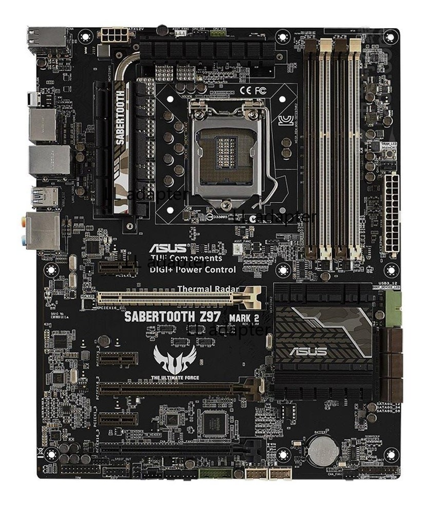For ASUS SABERTOOTH Z97 MARK 2 motherboard LGA1150 DDR3 32G HDMI+DP ATX Tested