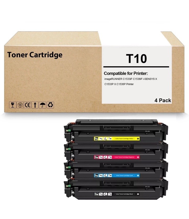 4 Pack T10 Toner Cartridge Compatible for imageRUNNER C1533iF C1538iF i-SENSYS