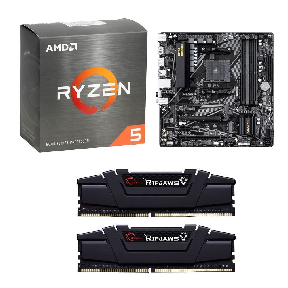 🔥AMD Ryzen 5 5500-Gigabyte B550M DS3H-G.Skill Ripjaws V 16GB DDR4-3200 BUNDLE🔥