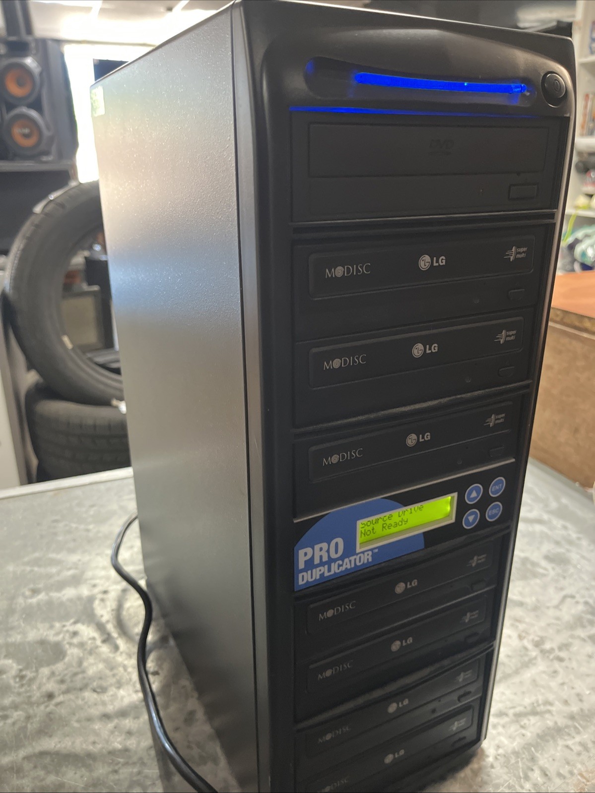 LG Pro Duplicator 7 Bay DVD CD Burner Duplication Tower USED FS