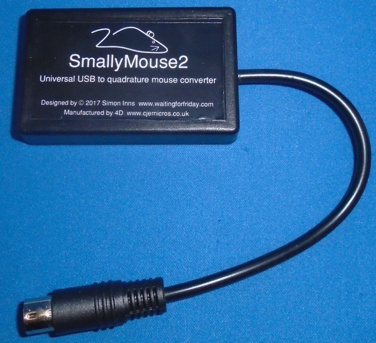 SmallyMouse2 Cased USB to Quadrature mouse interface for Acorn/RISC OS Not A3000