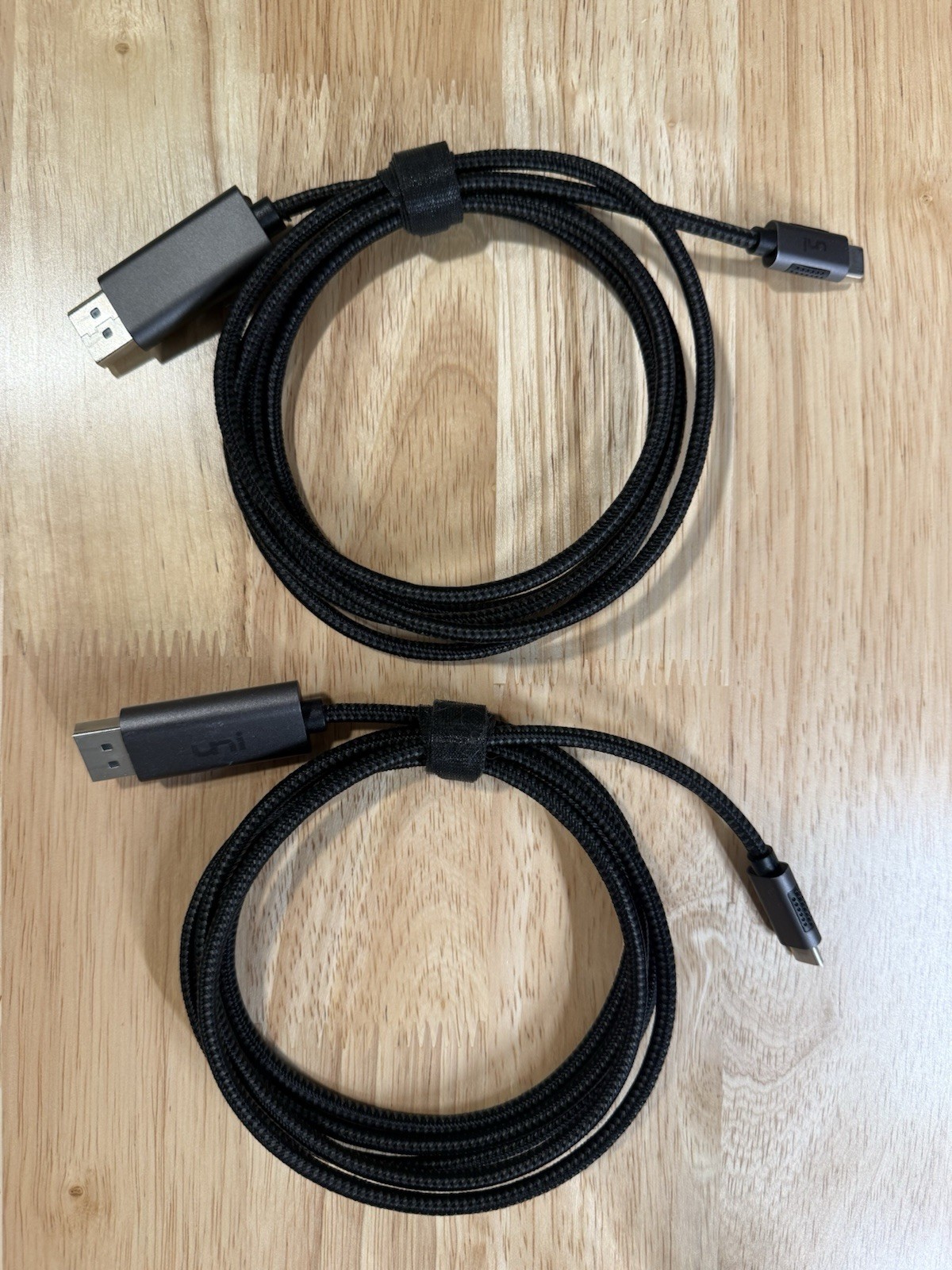 uni USB C to DisplayPort Cable 4K 60Hz 2K 165Hz Braided Type C (Pair 6ft)