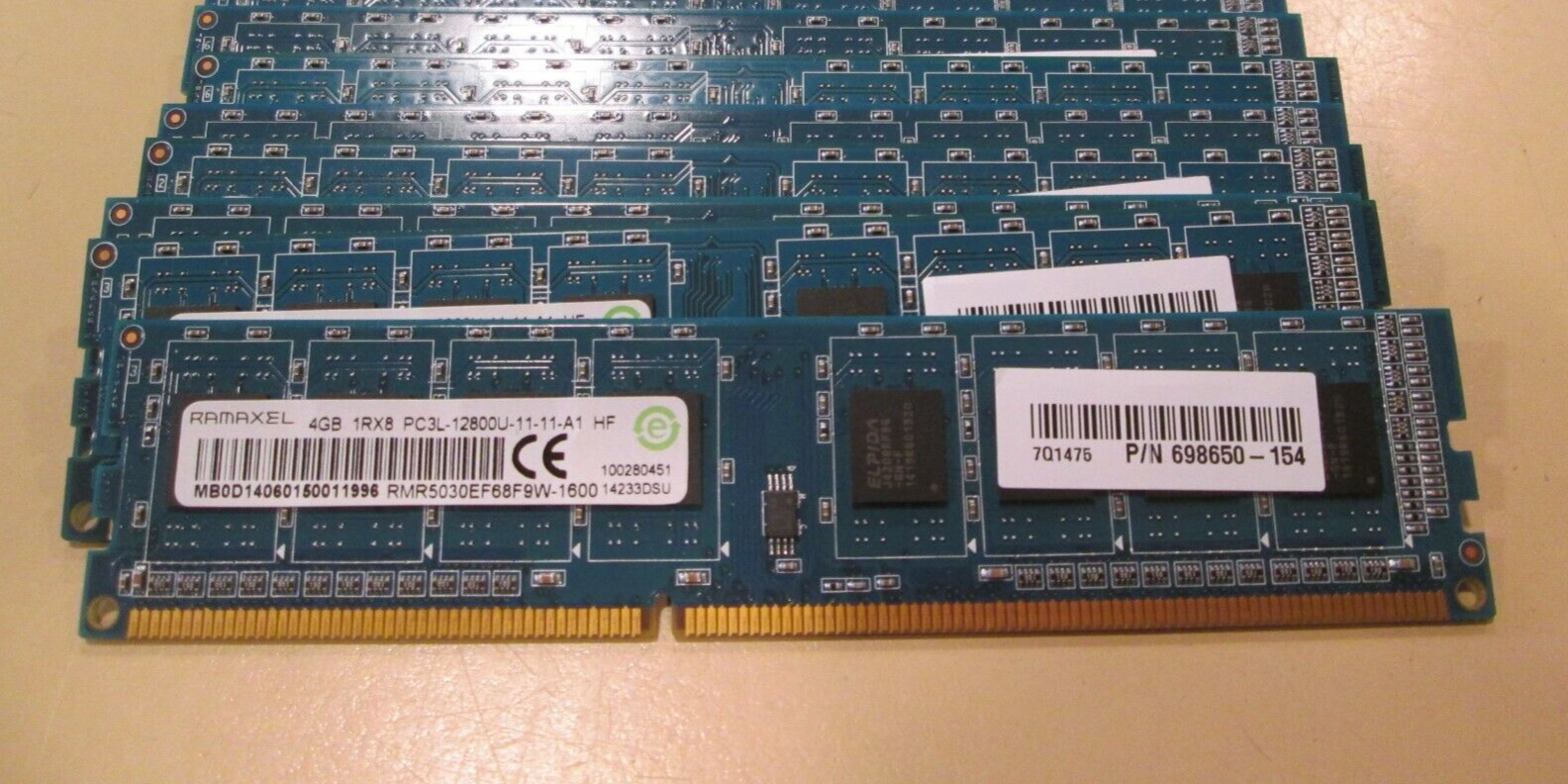 Lot of 2 RAMAXEL 4GB DDR3 PC3L-12800U Desktop Memory RAM RMR5030EF68F9W-1600