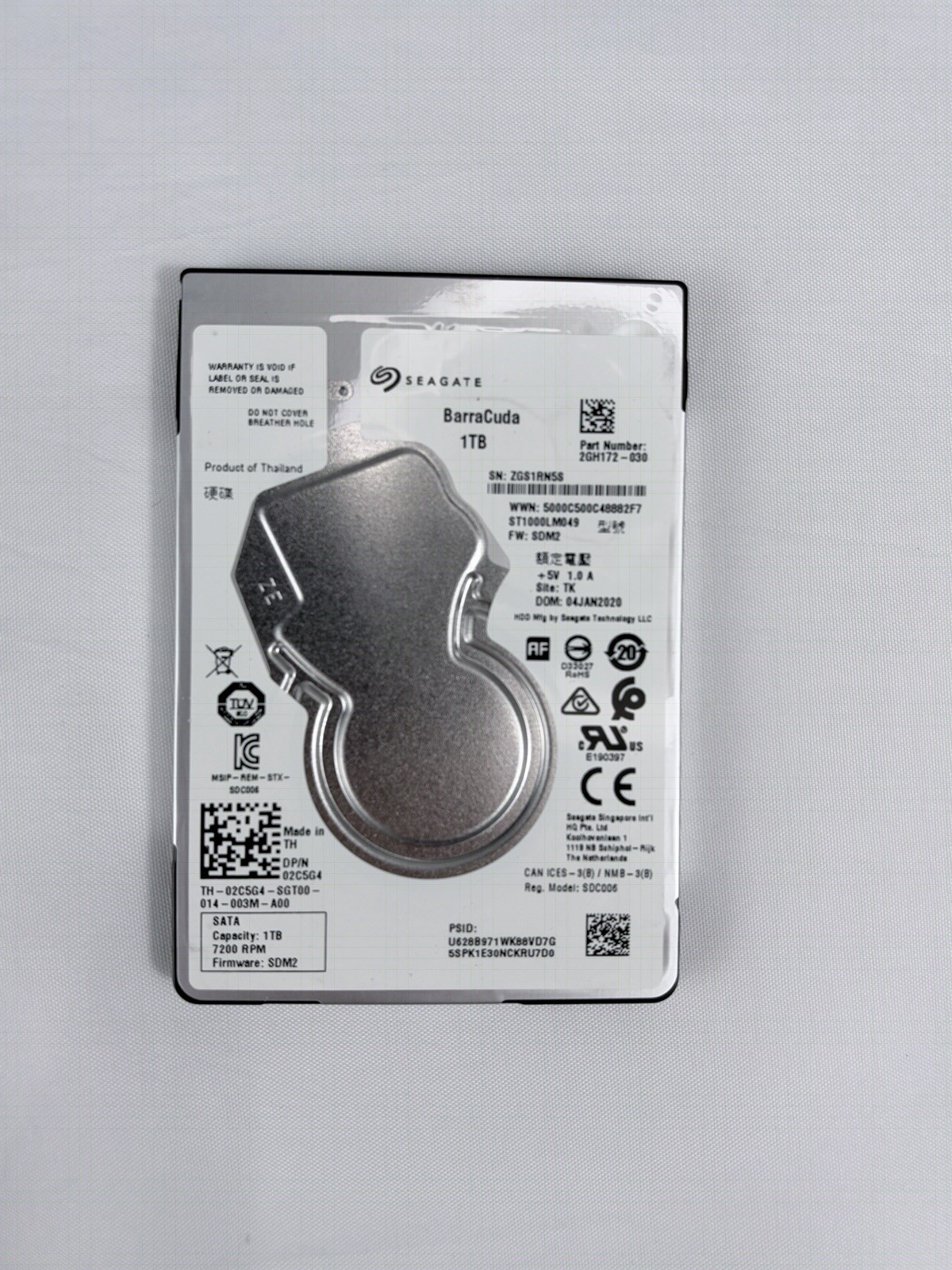Seagate BarraCuda 1TB 2.5" SATA HDD 7200 RPM Internal Hard Drive Tested FreeShip