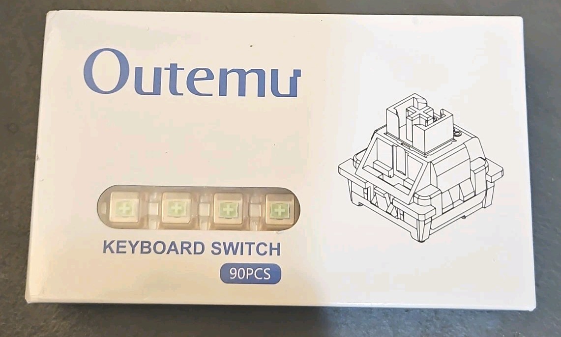 Outemu 90pcs White Peach Silent Keyboard Switches