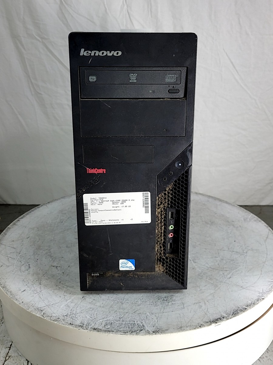 LENOVO ThinkCentre M58p 7268D1U Desktop PENTIUM DUAL-CORE E5400 4GB SEE NOTES