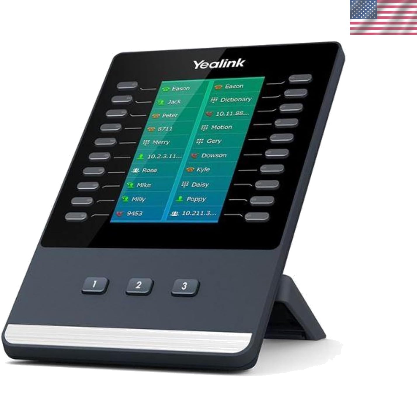 Functional Yealink Expansion Module in Black - 4.3 In. Display for Communication