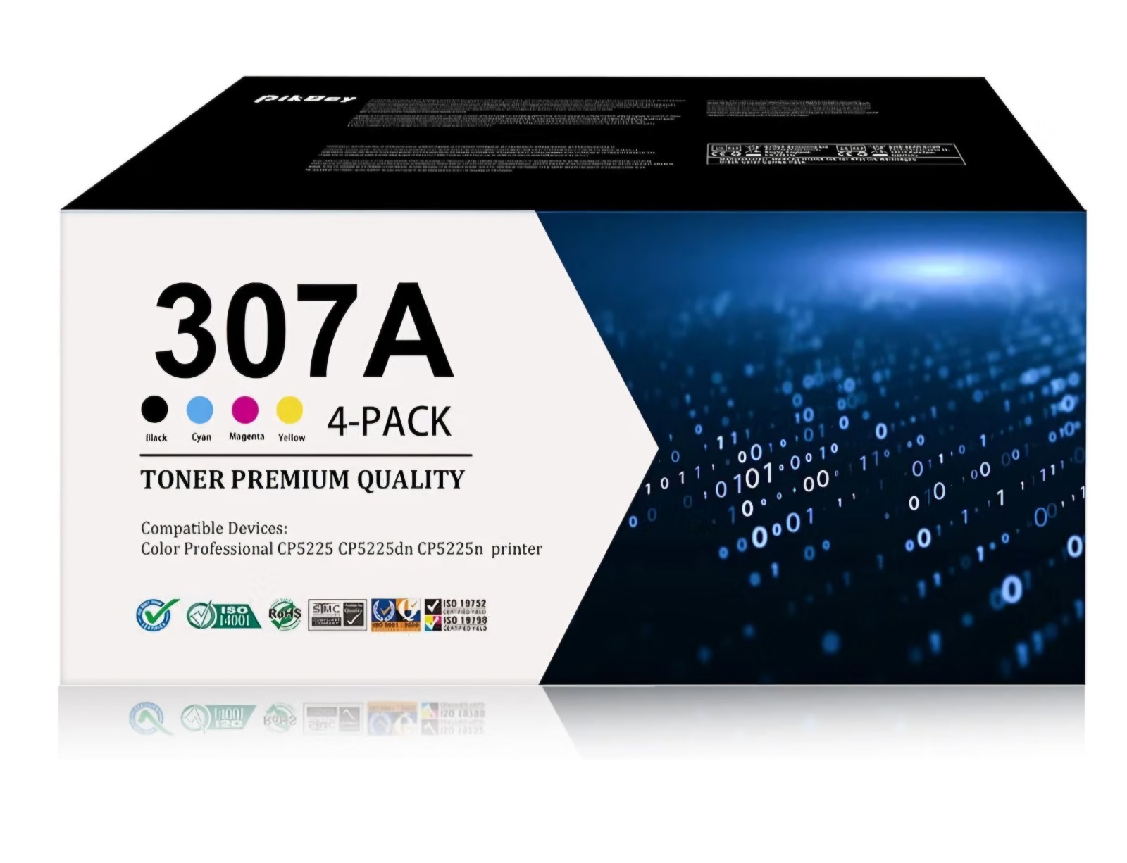 307A Toner Set 4 Pack Compatible for HP CE740A CE741A CE742A CE743A CP5225
