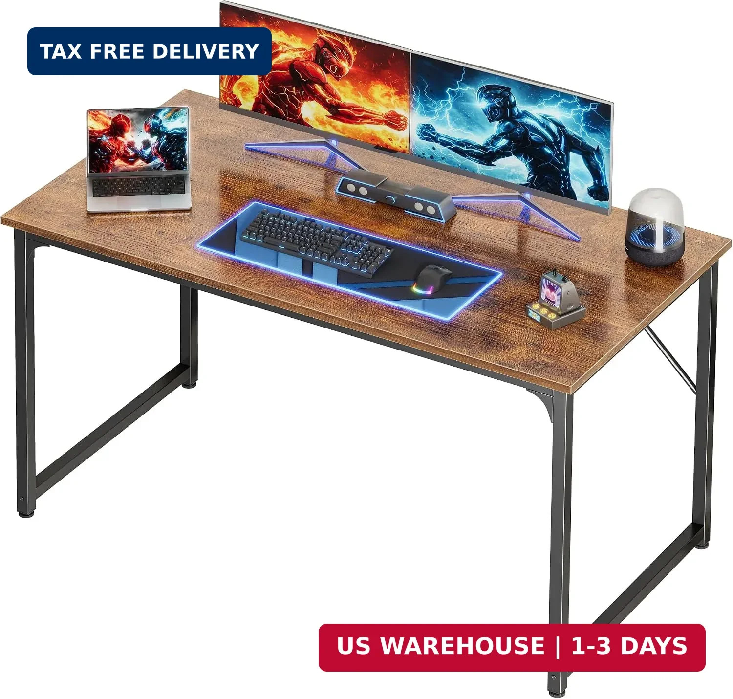 47 X 24 Inch Computer Desk with Deeper Desktop, Gaming Office Writing Work Desk