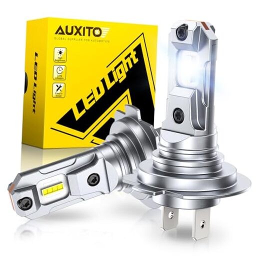  Bulbs, 500% h7ll LED Super Bright, Mini Size, Plug N Play, Long Lifespan, H7