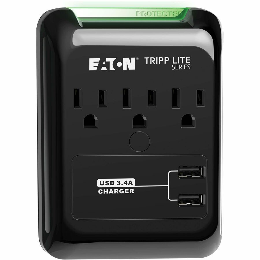 Tripp Lite Protect It 3-Outlet Surge Protector w/ 2 USB Ports, 540 Joules