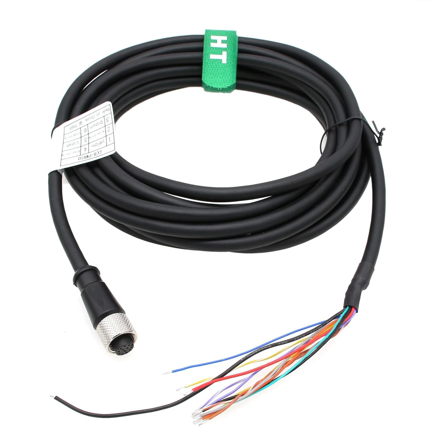 12 Pin Power IO Cable for Cognex in Sight 9000 2000 300 Omron V430 F430 Baumer A