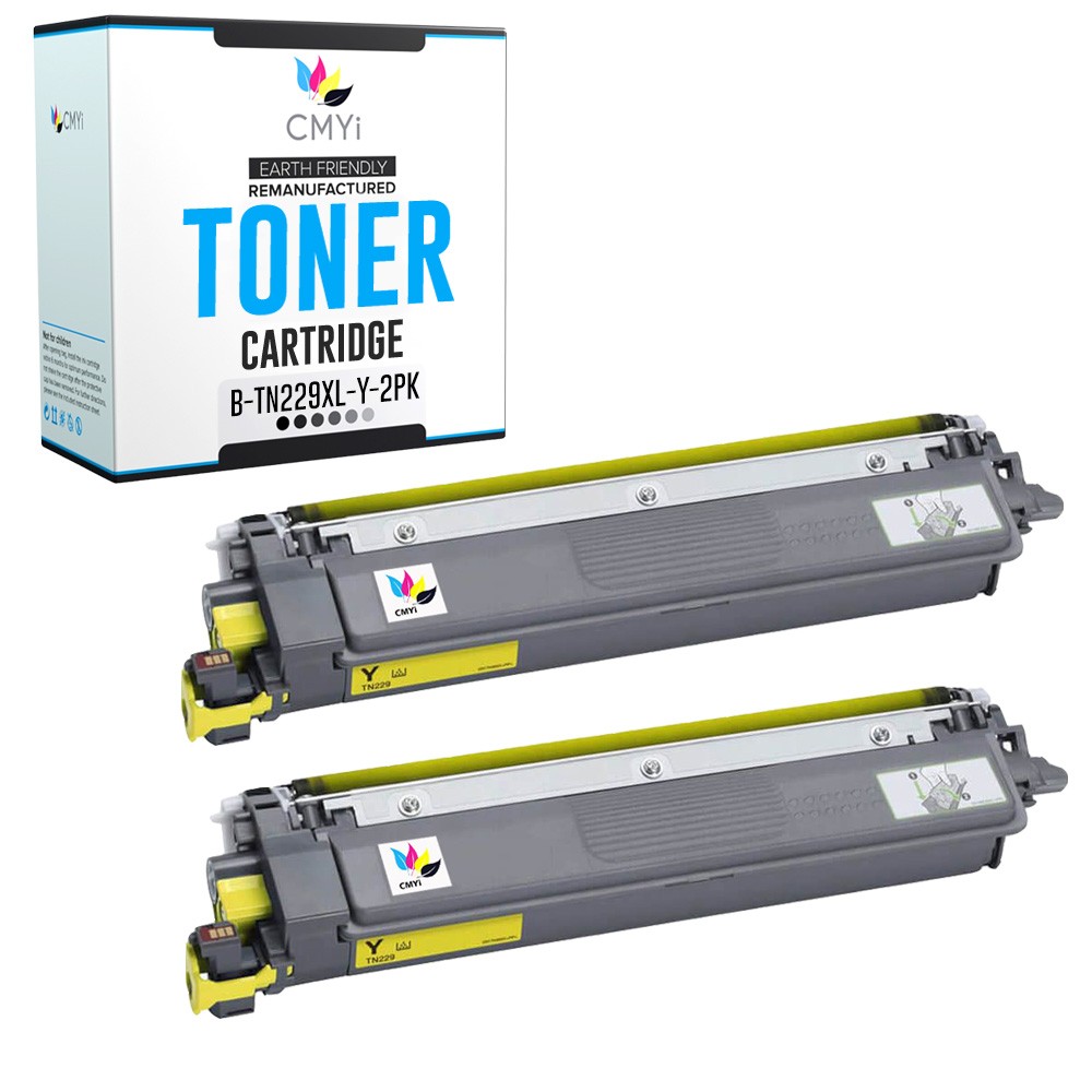 2-Pack Compatible CMYi TN-229XL Yellow Toner Cartridge fits Brother HL-L8245CDW