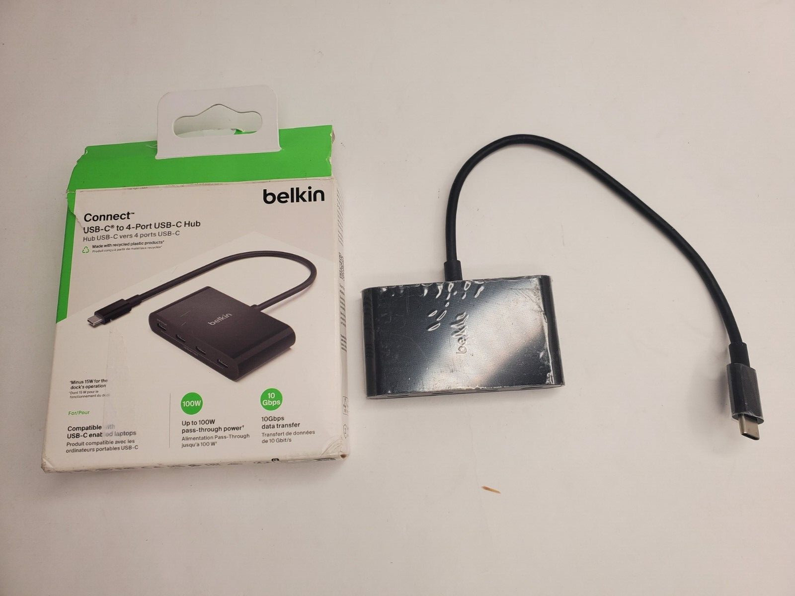 Belkin Connect USB-C to 4 Port USB-C Gen2 Ports Hub Multiport Adapter 100W PD
