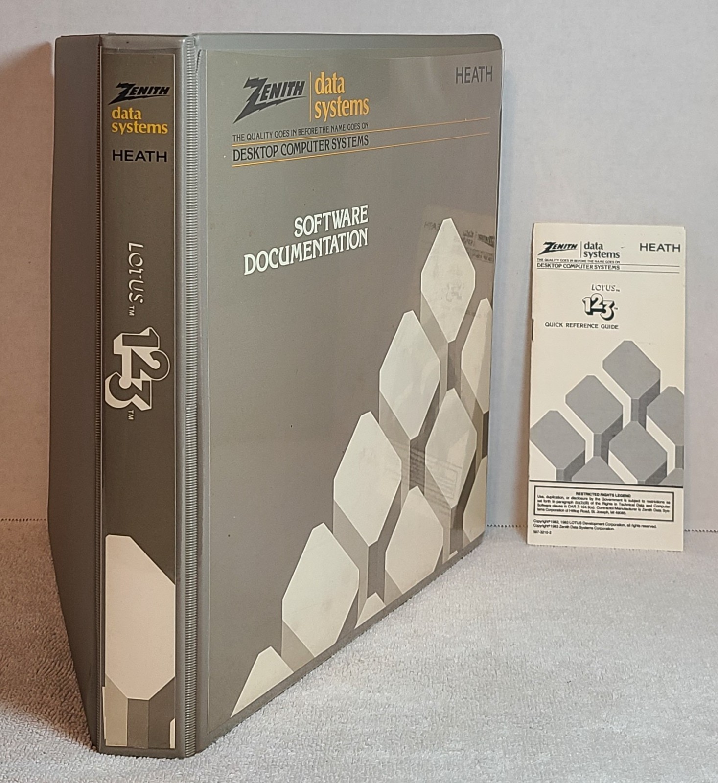 Heath Zenith Data Systems Lotus 123 Manual + Quick Reference Guide