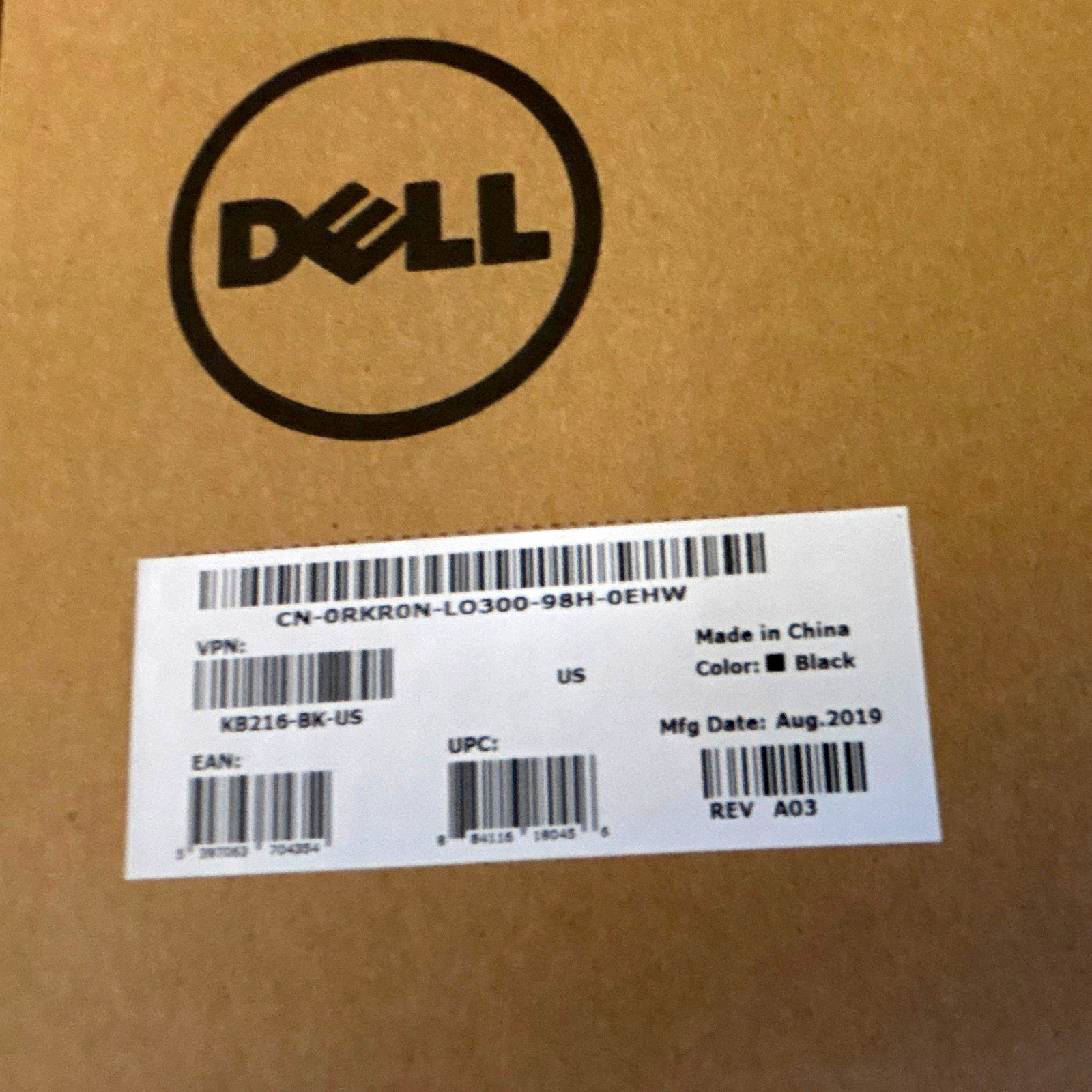 Dell KB216 KB216-BK-US Wired USB Keyboard Black US English QWERTY Multimedia