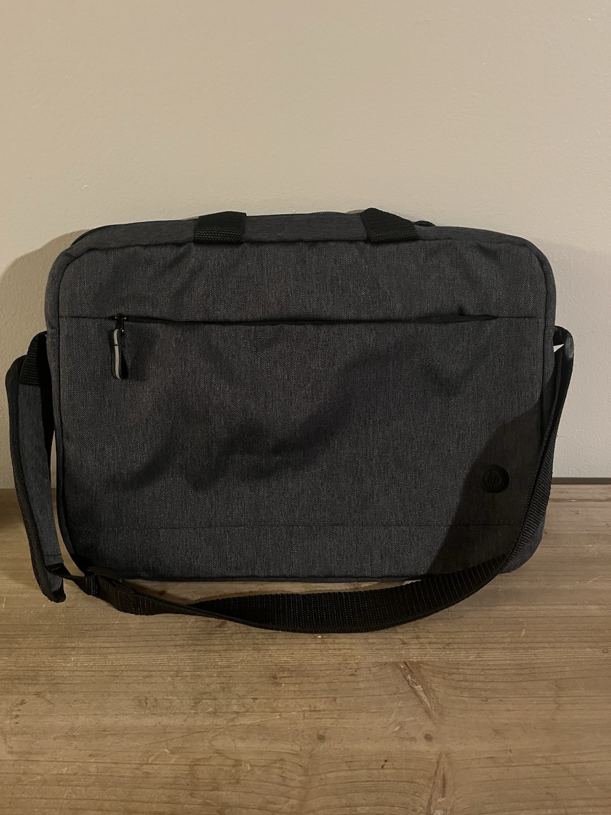 HP - Laptop Bag Briefcase Messenger Shoulder Bag - Padded Gray Black