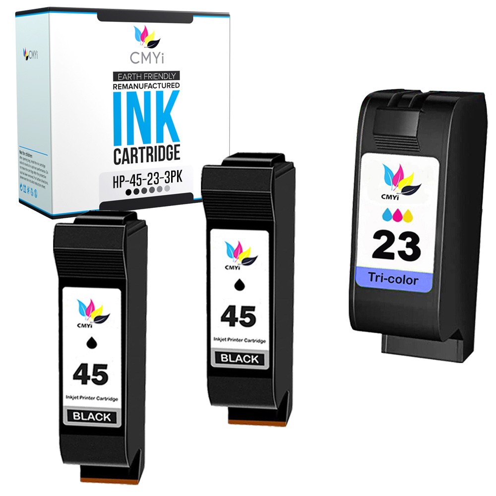 3Pack Compatible CMYi HP 45 23 Cartridges Combo Pack for DeskJet 832 880 882 890