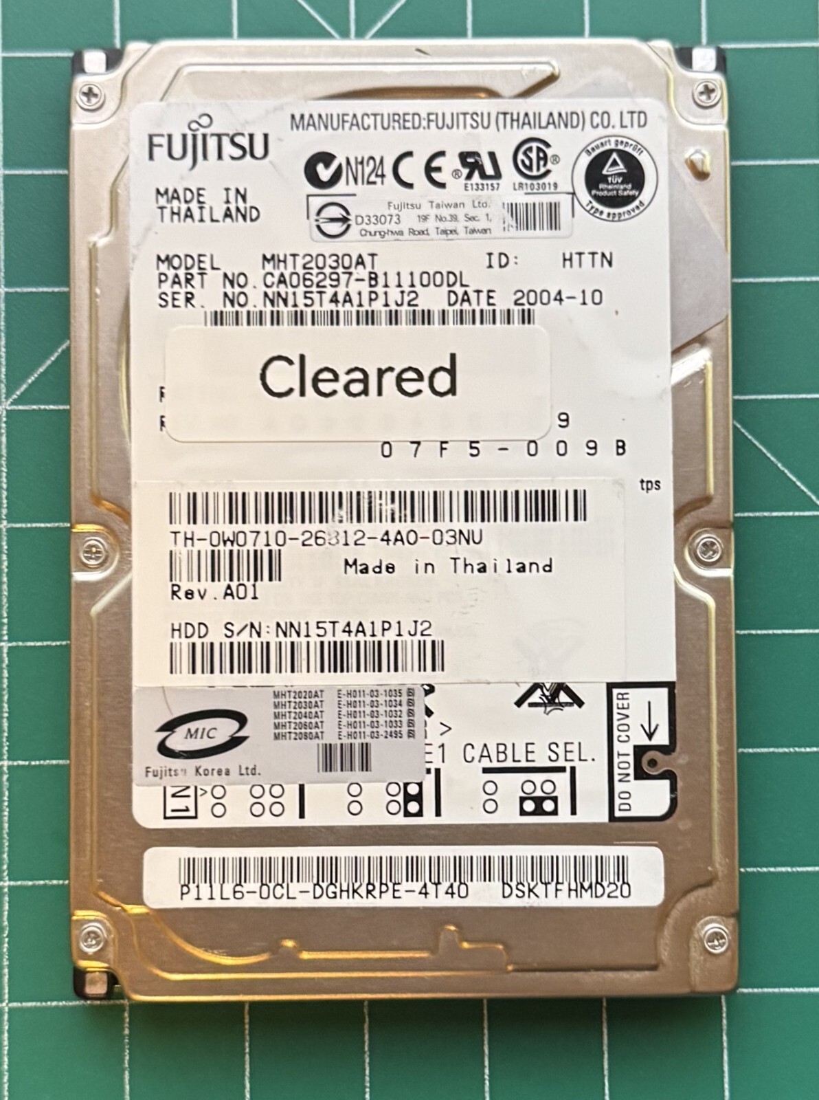 Fujitsu 30 GB,Internal,4200 RPM,2.5" (MHS2030AT) Hard Drive