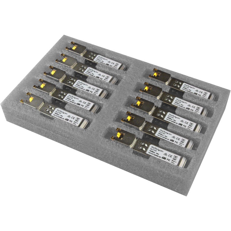 StarTech Cisco GLC-T Compatible Gb RJ45 Copper SFP Transceiver Module, 10 Pk