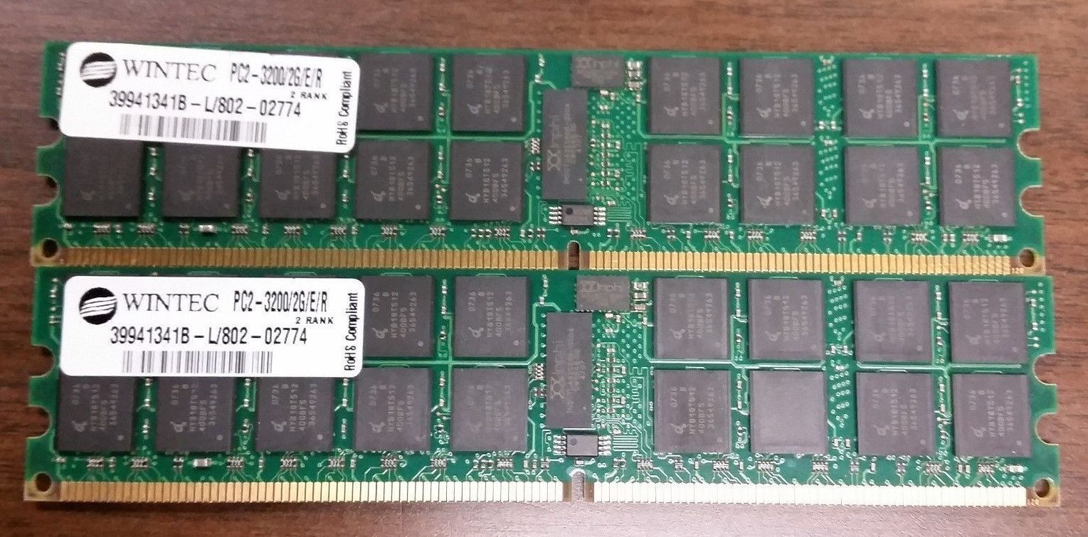 4GB WINTEC SERVER RAM 2x 2GB PC2-3200/2G/E/R 39941341B-L/802-02774