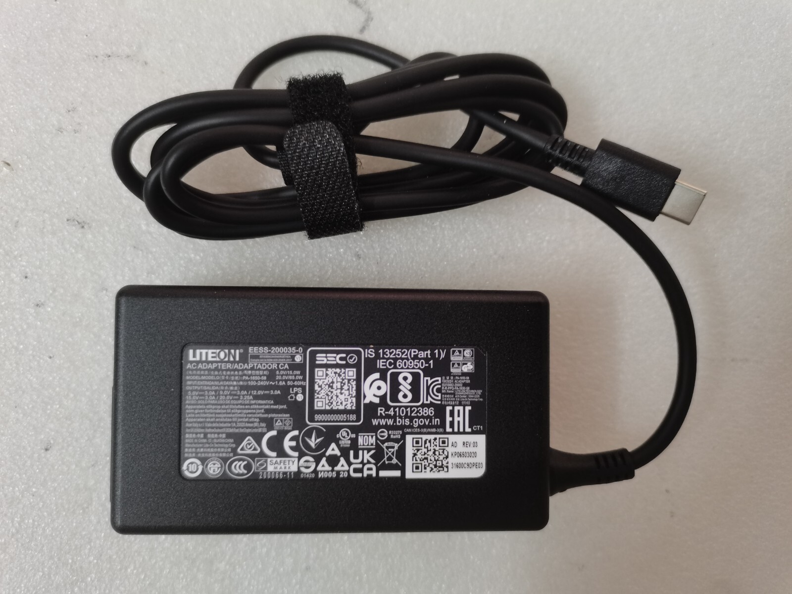 For ACER N21Q3 TravelMate P6 TMP614-52 LITEON 20V 3.25A 65W PA-1650-58 Original